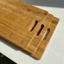 하마공방 친환경 조리도구 항균 천연 대나무 도마 (3P set), 소41X27.5cm, 중45X28cm, 대49X29cm, 3p