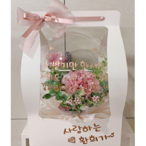 카네이션 풍선 꽃 캐리어, 화이트   캐리어