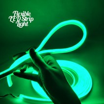 aree LED DC12V 플렉시블 스트립 라인 줄 조명 5M 6*12mm, 녹색