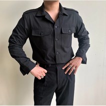 어니스트클래식 남자 클래식 세미 오버핏 견장 캐주얼 셔츠