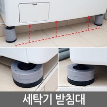 E.T.Shop 세탁기받침대 세탁기받침 가구 냉장고 스토퍼 진동패드 수평받침 소음방지 소음흡수 미끄럼방지 흔들림방지 고정 수평조절 높이조절 방진고무 방진패드, 1개, 그레이