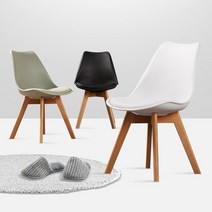 플랫포인트 문재인 스티브잡스 의자 포토존 투썸 술집 의자 안방 당구장 식탁용 의자, 심플 고급원목에펠의자 그레이