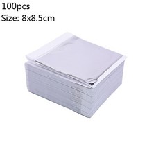 식용금박 금박지 금종이 글리터 반짝이 펄 100pcs 금박 Funiture 라인에 대 한 모방 골드 슬라이 버 잎 호, 02 8x8.5cm Silver
