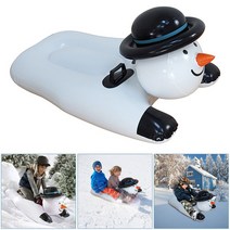 썰매107cm 두꺼운 눈 튜브 눈물 저항 풍선 눈 썰매 PVC 사랑스러운 눈사람 모양 풍선 스노우 튜브 스키에
