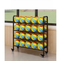 공거치대 농구공 축구공 받침대 보관 스탠드 진열대, 3층 화이트/가로117/세로40/높이90cm