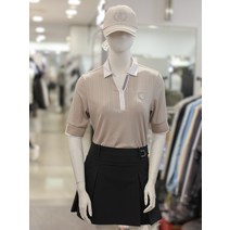 [팬텀]여성 골지 카라 반팔 티셔츠 221B1T0152125244