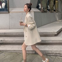 위위브렌 여성용 캐주얼 긴팔 오버핏 자켓