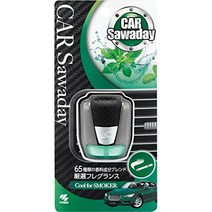 자동차 사와 데이 자동차 탈취 방향제 메탈릭 카본 용기 클립 타입 쿨 허브 민트 향기 3.5ml カーサワデー 車用消臭芳香剤 メタリックカーボン調容器 クリップタイプ クールハーブミントの