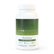 EcoNugenics PectaClear 변형 감귤류 펙틴과 알긴산염이 함유된 건강한 보충제 - 질(60캡슐)로부터 안전하고 자연적인 지원 제공, 60 캡슐   20회 제공량