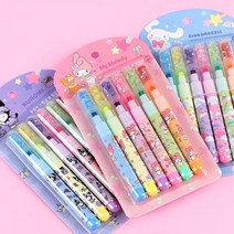 산리오 캐릭터 스팽글 별 형광펜 6색 마이멜로디 쿠로미 시나모롤 트윙클형광펜 다꾸 꾸미기 초등학생 선물 단체
