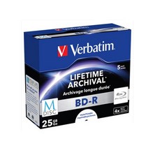 verbatim mdisc 블루레이 디스크 bd r 25gb 평생 아카이브 인젯 인쇄 가능 4x 아카이브 longue duree 5 개몫