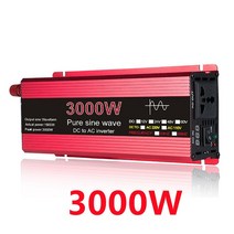 차량용인버터 순수 정현파 파워 인버터 3000W/2200W/1600W/1000W 12V220V 변압기 전력 변환기 태양광 자동, 04 3000W_01 12V_01 220 50 HZ
