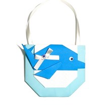 [종이종이]종이접기패키지 여름 물고기 파랑고래 가방 만들기세트, 1인용