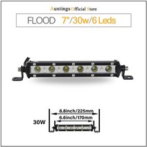 auxtings 울트라 슬림 7 13 20 25 32 383939인치 led 작업등 12v 24v led 바 지프 atv 트럭 트랙터 운전 가벼운 자동차 스타일링, 협력사, 7인치 홍수