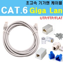 케이블마트 CAT.6 랜케이블 다이렉트 크로스 UTP FTP 플랫 평면 기가비트 랜선, CAT6 평면 흰색 3m