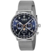 [제페린] 시계 HINDENBURG moonphase 힌덴부르크 문 페이즈 7036-M3 남성 실버 []