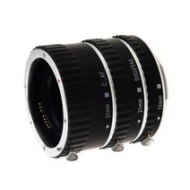 dslr 렌즈 어댑터 JINTU 실버 금속 매크로 AF 자동 초점 확장 튜브 세트 모든 캐논 EOS EF / EF-S SLR DSLR 카메라 렌즈에 대 한, 단일옵션, 단일모델명/품번