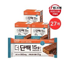 [빙그레] 더단백 프로틴바 27개입 크런치바 초코, 선택:더단백 크런치바 초코 27입
