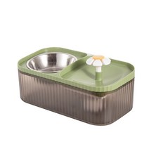 고양이 분수대 애완 동물 사발 물 디스펜서 워터 피더 고양이 그릇 물 분수, 녹색