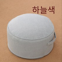 탈부착 린넨 방석 낮은 의자