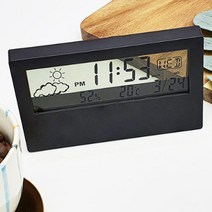 투명 전자 탁상용 온 습도계 블랙 신생아온습도계 학교 유치원, 1개