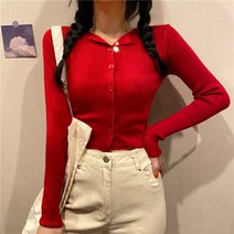 포플러앤씨 여성용 샤론 숏 니트 가디건
