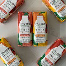 상하주스 상하목장 유기농주스 2가지맛 125ml x 24개 (컵홀더), 반반(12개씩)
