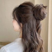 잇츠리빙샵 똥머리 가발 올림머리 곱창머리끈 똥머리 집게핀, 03_집게핀 곱창가발, 자연갈색