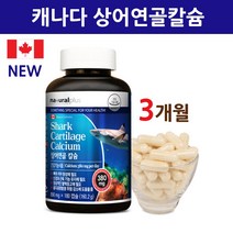 상어연골 칼슘 팽현숙 어골칼슘 영양제 SCP추출물 분말 가루 파우더 캡슐 무릎 관절 연골 뼈 치아 손가락 손목 어깨 건강 여성 임산부 청소년 성장기 어린이 캐나다 직수입 직구, 180캡슐 3개월, 180정