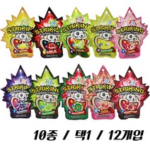 스트라이킹 와다닥 팝핑 캔디 15g 10종 택1 (12개 묶음) 딸기 포도 레몬 망고 리치 블루베리 콜라 복숭아 사과 멜론, 콜라 12개