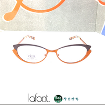 라퐁 TIPHAINE 8018 (브라운 & 다크 오렌지) 여성 라운드 메탈 안경. JEAN LAFONT PARIS. 프랑스 핸드메이드 명품 안경