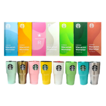 스타벅스 마카롱 대용량 몬스터 텀블러 900ml 빨대포함 답례품 돌찬치선물, 골드