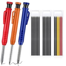 단단한 목수 연필 세트 목공 도구 기계 건설 마커 멀티 박스 리필 리드 스크라이버, [04] 3pen 3refill set2