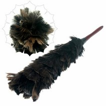 퓨리랩 고급 천연 타조털 롱 털이개/길고 풍성한 천연 재질 먼지털이개/고급 매장 가정 청소 관리용