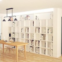깊은책장 책장선반 틈새책꽂이 더크린 DIY 1 9 6K 오픈 공간분리 서재장, 라이트레드