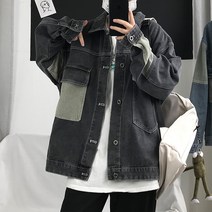 와이케이하우스 오버핏 하와이안 셔츠 남방 데님 재킷 남자 트렌드