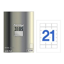 폼텍 레이저 반투명 라벨 LC3105 21칸 10매 레이저 라벨지 63.5x38.1mm, 상세페이지 참조