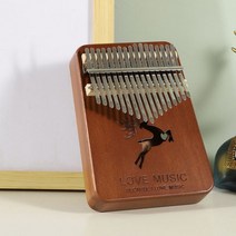 Kalimba 17 Keys 엄지 피아노 고품질 우드 마호가니 Mbira Body Afircan Sanza With Bag 크리 에이 티브 뮤직 박스 핑거, retro Flying Deer