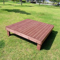 [테이블짱] (도색 제품) 조립식 방부목 마루 평상 야외 원목 나무 침대 DIY, C3)대형평상(7자)_방부목_연초록색