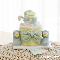 [기저귀케익] 미니 옐로 무스케익 (출산선물 백일 돌)