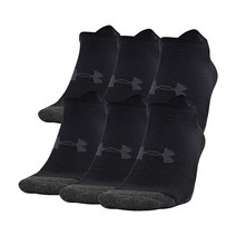 Under Armour 성인용 퍼포먼스 테크 노쇼 양말 스틸 모음 미디엄 6쌍, Black (6-pairs)_6