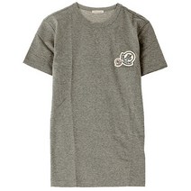 몽클레어 명품명품몽클레어 8C78100 8390Y 987 빅패치로고 라운드 반팔티셔츠 그레이 남성 티셔