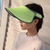 조안 형광 컬러 심플 무지 캐주얼 와이드 썬캡 여름 데일리 자외선 차단 햇빛 가리개 비치 바캉스 넓은 챙모자 여자 여행 나들이 소풍 얼굴 많이 가리는 밴드 썬바이저