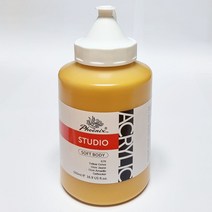 아크릴물감 STUDIO 500ml 676 Yellow Ochre/ 대용량 황토색 낱색 미술 벽화 공예 디자인 인테리어재료