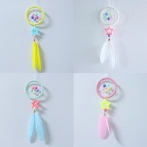 DIY 소형 드림캐쳐 만들기 재료 단체수업재료set 드림캐쳐재료 드림캐쳐만들기 마크라메만들기 드림캐쳐DIY 차량용드림캐쳐, 화이트