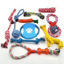 PETCA 강아지 장난감 터그놀이 이갈이 밧줄 강아지장난감 세트, C세트