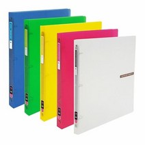 청운)투명칼라칩미니3공바인더(A4 핑크)