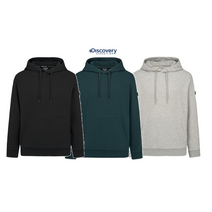 디스커버리21FW 99 000 공용 소매 와펜 캥거루포켓 후드티(DXHD37014
