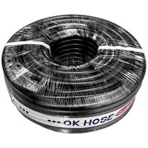 흑편사 호스 13mm 15mm 19mm 25mm X 40M~50M /농업 펌프 동력 물 수도 흑 고압 스프링쿨러 좋은, 15mm*50M, 1롤