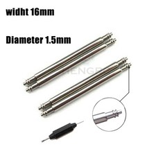 hengrc 스테인레스 스틸 스프링 바 4pcs 실버 메탈 시계 밴드 수리 도구 16-28mm 스트랩 링크 핀 시계 브랜드 호환